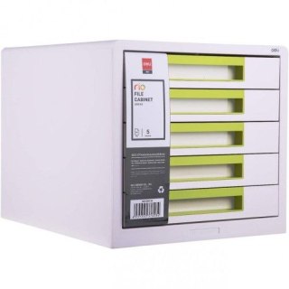 Deli Pojemnik z szufladami 5 szuflad biało-zielony 5 szuflad Deli (EZ01053)