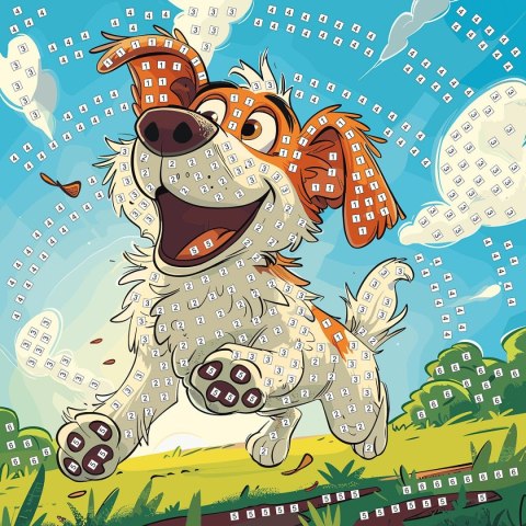 Fun&Joy Mozaika biegnący pies Fun&Joy