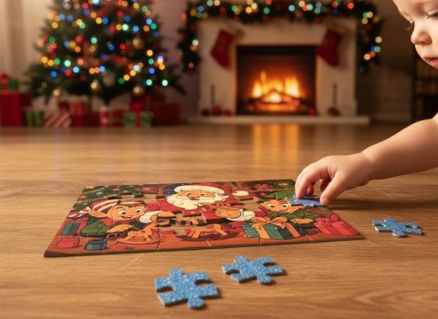 Multigra Puzzle Pracownia Świętego Mikołaja 30 el. Multigra