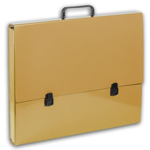 Penmate Teczka z szerokim grzbietem na zatrzask A3 złota 5906910821047 A3 ZŁOTY Penmate (TT7739)