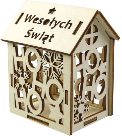 Titanum Ozdoba drewniana Craft-Fun Series do złożenia Przywieszka drewniana XMAS domek Titanum (DIY-XM(152))