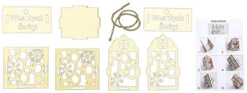 Titanum Ozdoba drewniana Craft-Fun Series do złożenia Przywieszka drewniana XMAS domek Titanum (DIY-XM(152))