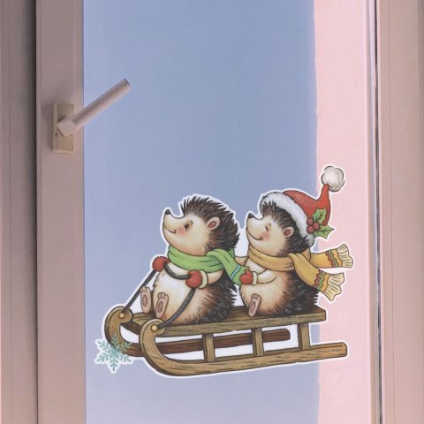 Titanum Ozdoba świąteczna Craf-Fun Series dekoracje elektrostatyczne XMAS jeże Titanum (DIY-XM(593))