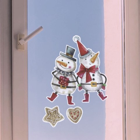 Titanum Ozdoba świąteczna Craft-Fun Series dekoracje elektrostatyczne XMAS bałwanki Titanum (DIY-XM(600))