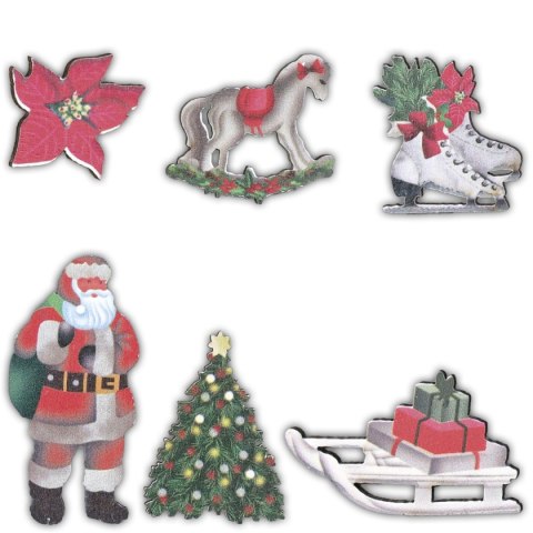 Titanum Ozdoba świąteczna Craft-Fun Series drewniane dekoracje Boże Narodzenie Titanum (DIY-XM(273))