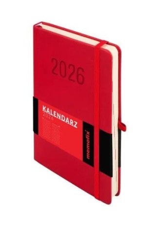 Antra Kalendarz książkowy (terminarz) 2026 MEMOFIX DNS A5 Antra (czerwony)