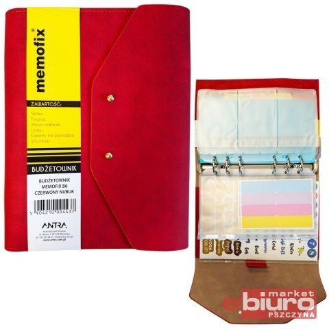 Antra Organizer Budżetownik NABUK B6 czerwona Antra