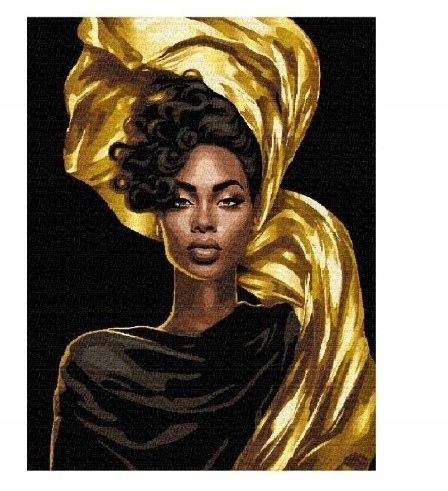 Artea Kolorowanka malowanie po numerach czarne płótno złota elegancja Artea (801024938)