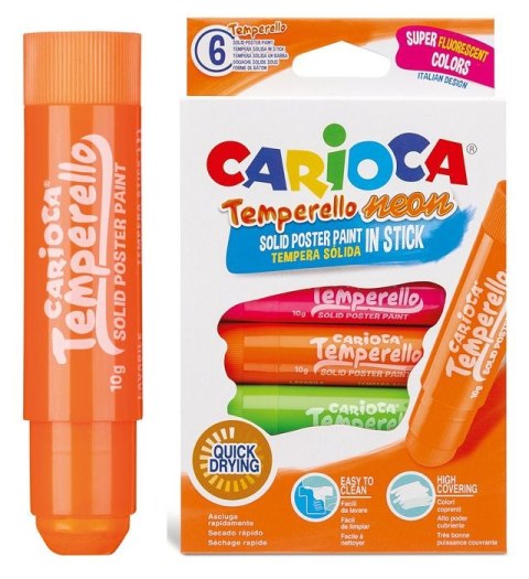 Carioca Farby plakatowe W Sztywcie TEMPERELLO kolor: mix 6 kolor. Carioca (170-2752)