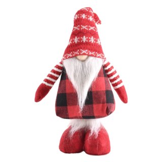 Home And Garden Ozdoba świąteczna czerwony gnom stojący 56x16x8 Home And Garden (5819)