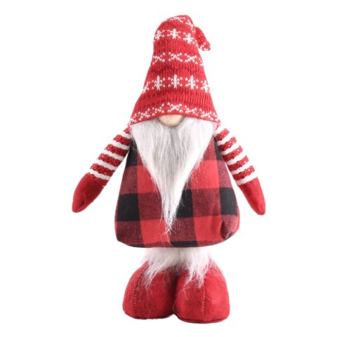 Home And Garden Ozdoba świąteczna czerwony gnom stojący 56x16x8 Home And Garden (5819)