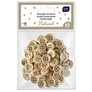 Interdruk Guziki mix kolrów mix 62 szt Interdruk (naturalne)