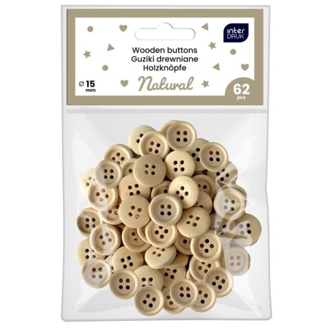 Interdruk Guziki mix kolrów mix 62 szt Interdruk (naturalne)