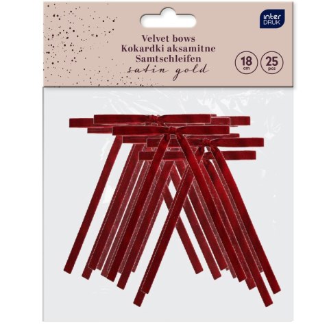 Interdruk Kokarda aksamitna 19cm/25 szt czerwone Interdruk (red)