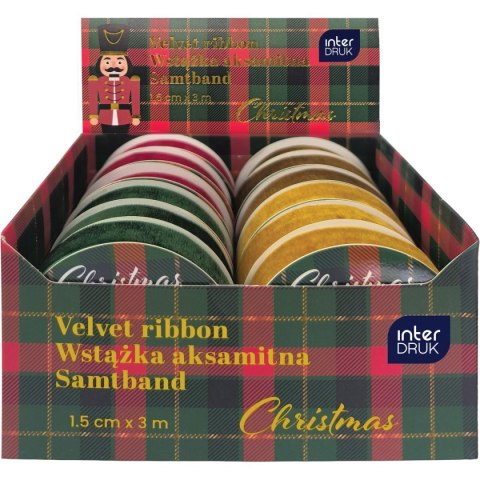 Interdruk Kokarda aksamitna CHRISTMAS Interdruk (3m)