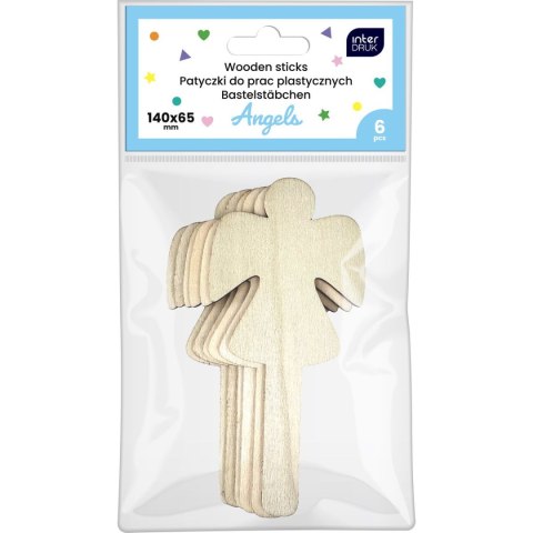 Interdruk Patyczki Angels drewniane Interdruk (6 szt)