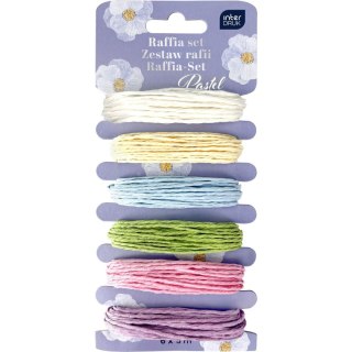 Interdruk Rafia pastel 6 KOL mix 5m Interdruk