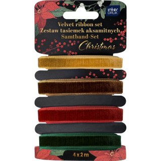 Interdruk Tasiemka CHRISTMAS AKSAMITNA mix Interdruk (4X2M)