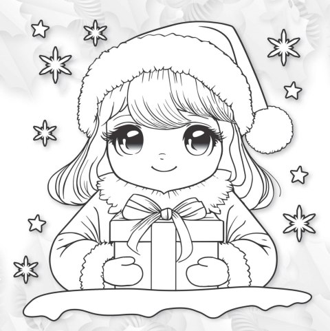 Kolorowanka Idą Święta 3D