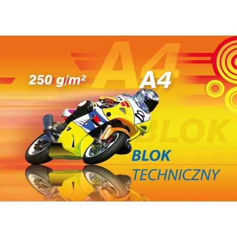 Kreska Blok techniczny A4 biały 240g 10k [mm:] 210x297 Kreska