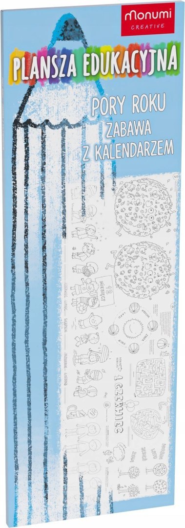 Monumi Kolorowanka Plansza edukacyjna. Pory Roku- Zabawa z Kalendarzem Monumi (3372)