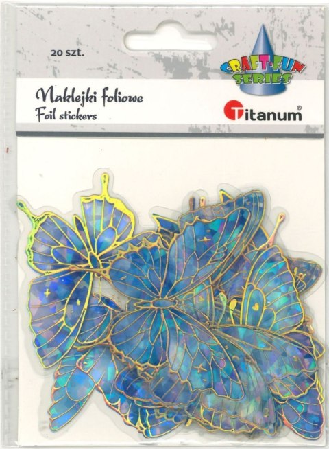 Titanum Naklejka (nalepka) Craft-Fun Series Motyle niebieskie Naklejki foliowe Titanum (25CR001)