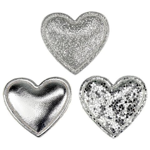 Titanum Ozdoba materiałowa Craft-Fun Series Srebrne serduszka Titanum (BJ25042704)