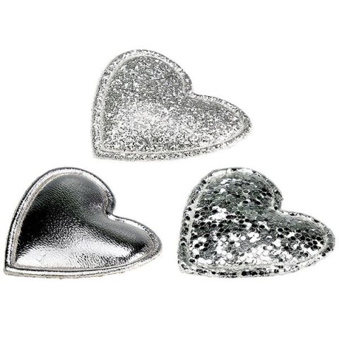 Titanum Ozdoba materiałowa Craft-Fun Series Srebrne serduszka Titanum (BJ25042704)