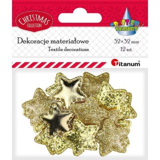 Titanum Ozdoba materiałowa Craft-Fun Series Złote gwiazki Titanum (BJ25042703)
