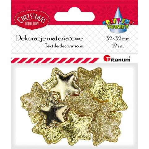 Titanum Ozdoba materiałowa Craft-Fun Series Złote gwiazki Titanum (BJ25042703)