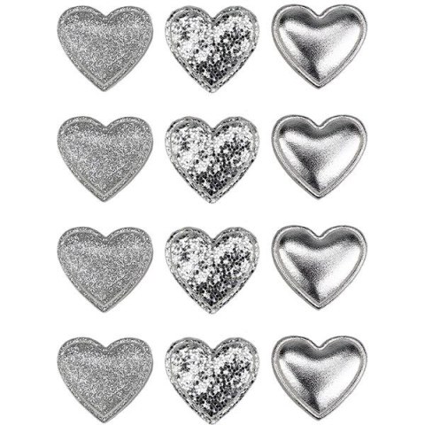 Titanum Ozdoba materiałowa Craft-Fun Series samoprzylepna Srebrne serduszka Titanum (BJ25042712)