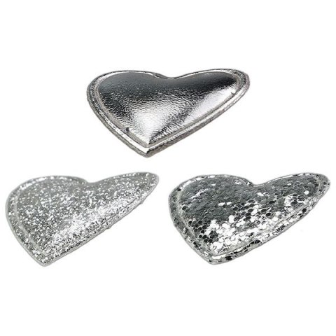 Titanum Ozdoba materiałowa Craft-Fun Series samoprzylepna Srebrne serduszka Titanum (BJ25042712)