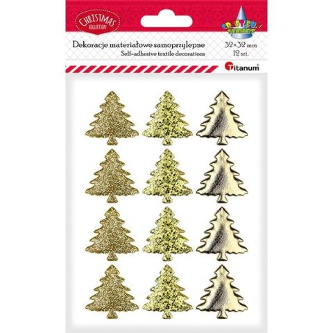 Titanum Ozdoba materiałowa Craft-Fun Series samoprzylepna Złote choinki Titanum (BJ25042715)