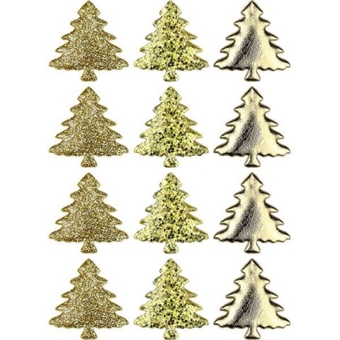Titanum Ozdoba materiałowa Craft-Fun Series samoprzylepna Złote choinki Titanum (BJ25042715)