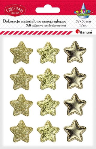 Titanum Ozdoba materiałowa Craft-Fun Series samoprzylepna Złote gwiazdki Titanum (BJ25042714)