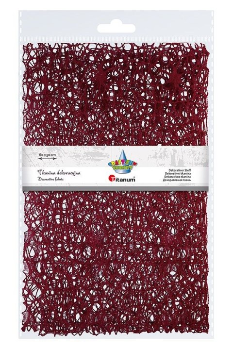Titanum Ozdoba materiałowa Craft-Fun Series siatka koronkowa ciemnoczerwona Titanum (25CR0331-19)