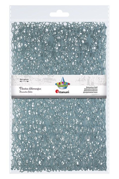 Titanum Ozdoba materiałowa Craft-Fun Series siatka koronkowa niebieska dymna Titanum (25CR0331-22)
