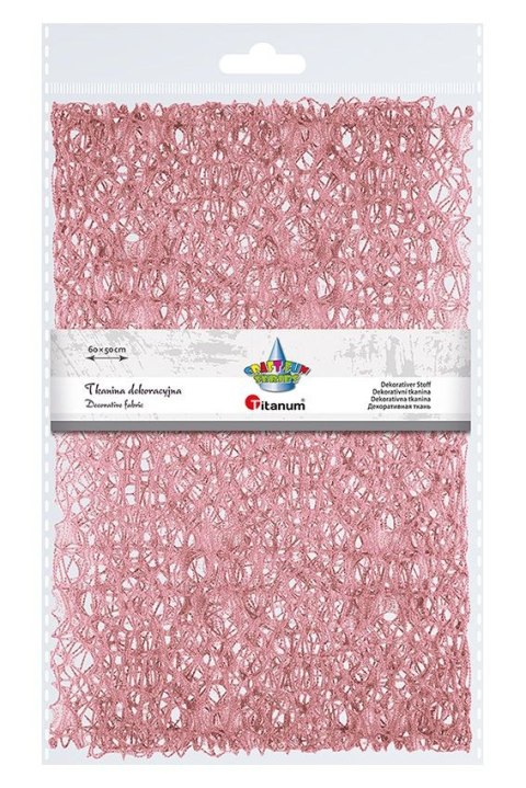 Titanum Ozdoba materiałowa Craft-Fun Series siatka koronkowa różowa Titanum (25CR0331-13)
