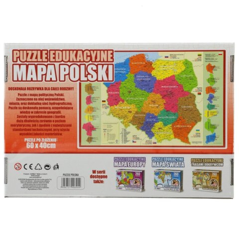 Zachem Puzzle edukacyjne mapa polski Zachem