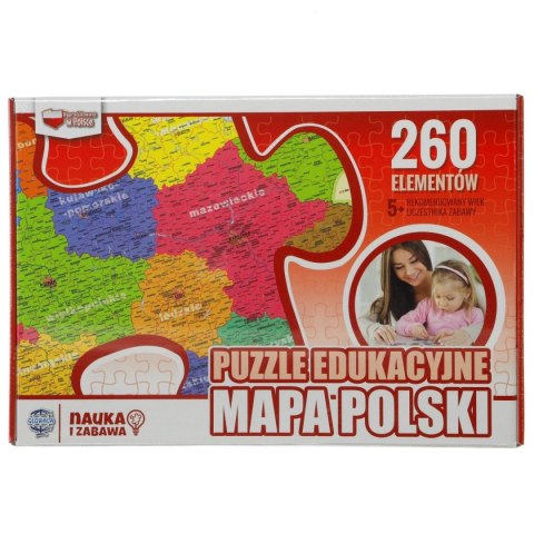 Zachem Puzzle edukacyjne mapa polski Zachem