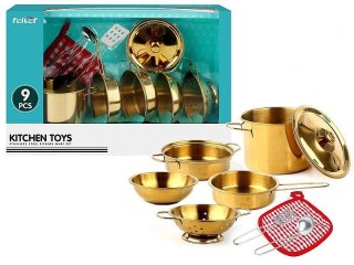 Adar Naczynia zestaw metalowych garnków, złote Adar (62227)