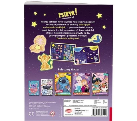 Ameet Książka dla dzieci Disney. Pstryk! Co widać nocą? Ameet (GLO 9101)