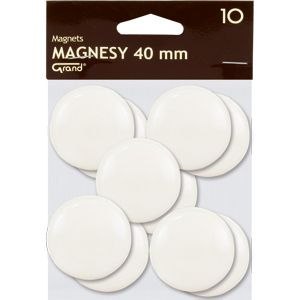 Grand Magnes biały śr. 40mm Grand (130-1699) 10 sztuk