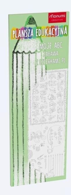 Monumi Kolorowanka Plansza edukacyjna. Zabawa z literkami Monumi (3358)