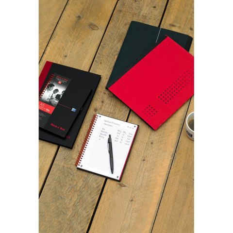 Oxford Kołozeszyt (kołonotatnik) Black N' Red A5 70k. 90g krata Oxford (400047652)