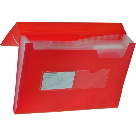 Tetis Teczka z przegródkami harmonijkowa A4 kolor: czerwony 13 przegródek Tetis (BT621-C)