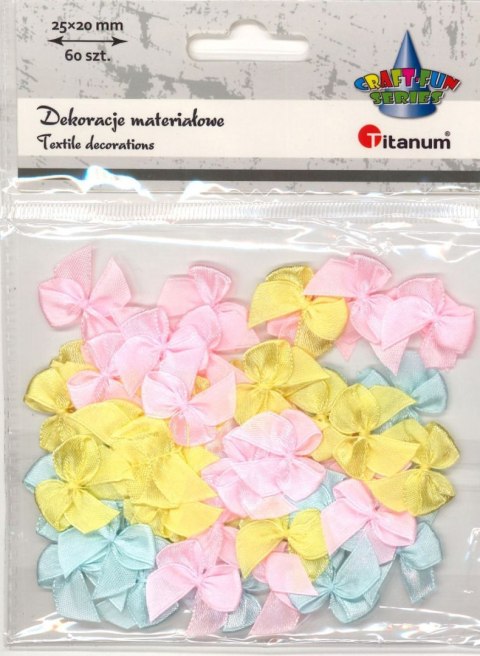 Titanum Ozdoba materiałowa Craft-Fun Series kokardki satynowe Titanum (25HY0324-11)
