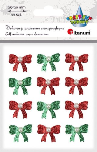 Titanum Ozdoba papierowa Craft-Fun Series Kokardki z kryształkiem Titanum (DIY-XM(501))