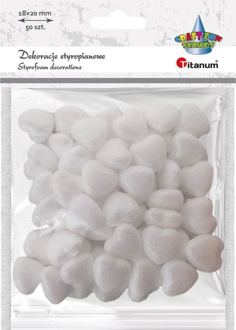 Titanum Ozdoba styropianowa Craft-Fun Series serduszka 20mm Titanum (20YX0326-1)