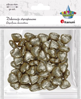 Titanum Ozdoba styropianowa Craft-Fun Series serduszka 20mm Titanum (20YX0326-G)
